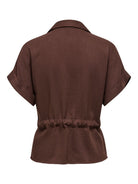 JDYMILLE S/S ZIP SHIRT WVN NOOS