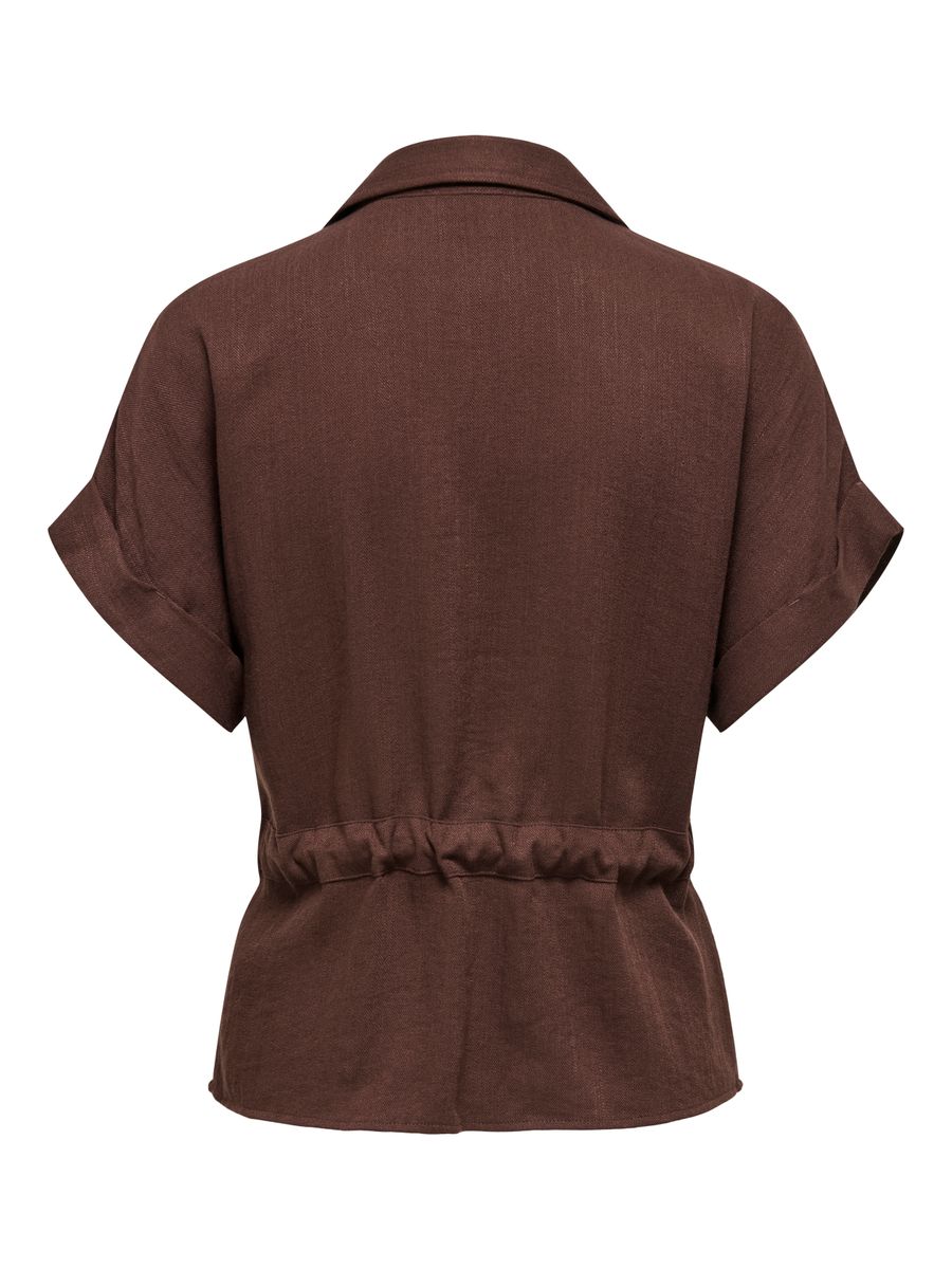 JDYMILLE S/S ZIP SHIRT WVN NOOS