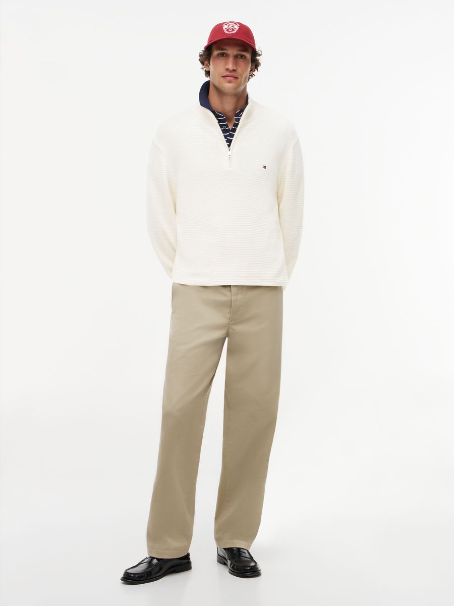 SEASONAL STRUCTURE ZIP MOCK
