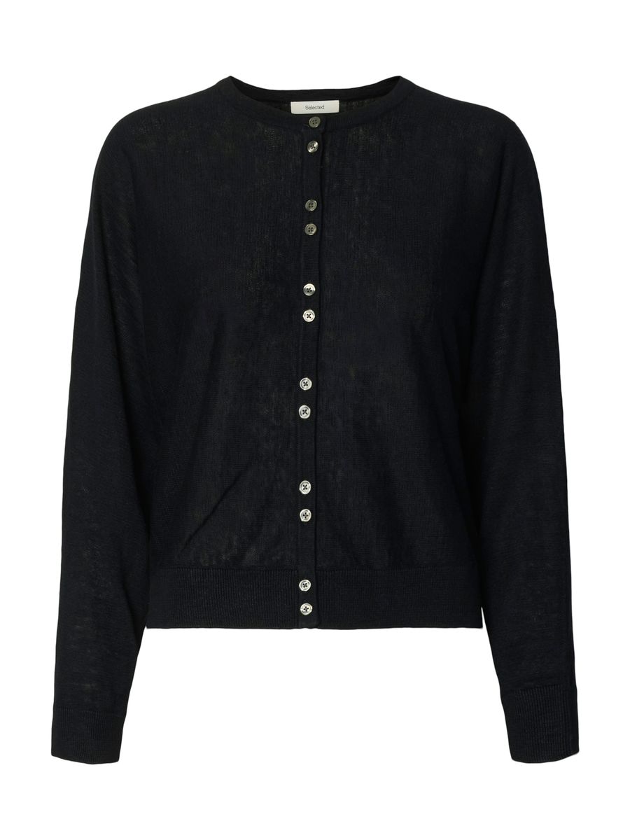SLFJANE LINEN LS BAT KNIT CARDIGAN