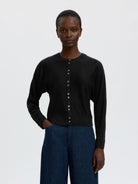 SLFJANE LINEN LS BAT KNIT CARDIGAN