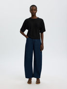 SLFJANE LINEN 2/4 BAT KNIT O-NECK