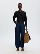 SLFJANE LINEN LS BAT KNIT CARDIGAN