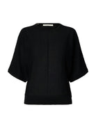 SLFJANE LINEN 2/4 BAT KNIT O-NECK