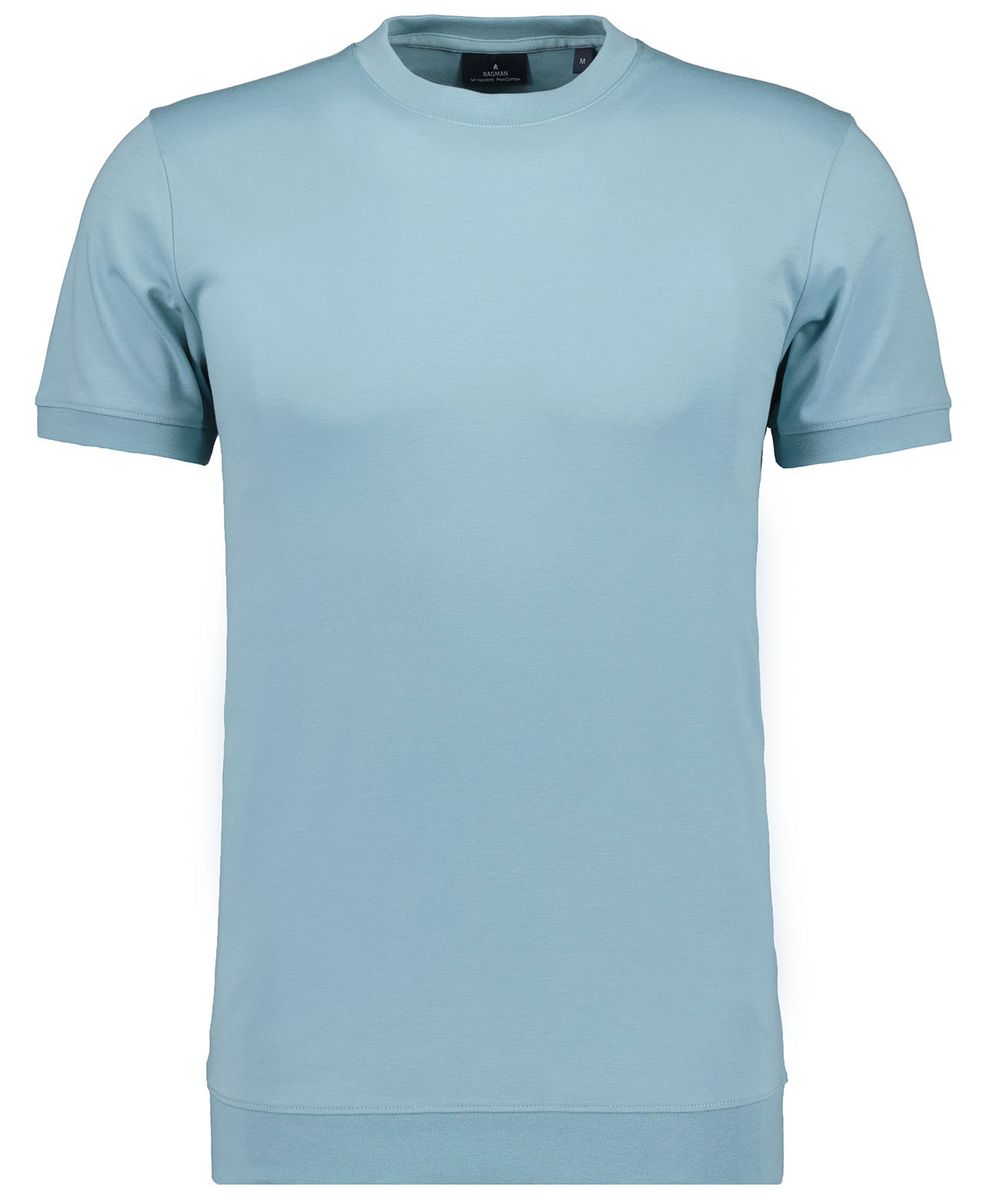 Pima T-Shirt Rundhals mit Bündchen