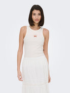JDYTULLE LIFE EMB TANK TOP JRS