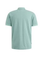 Short sleeve polo garment dyed piq