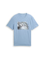 T-Shirt in Melange-Optik mit Fotoprint