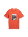 T-Shirt in Melange-Optik mit Fotoprint