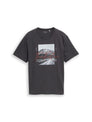 T-Shirt in Melange-Optik mit Fotoprint