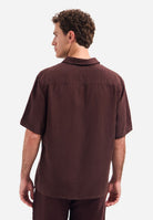 Shirt Short Sleeve With Linen, Garment Dyed