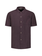 Shirt Short Sleeve With Linen, Garment Dyed