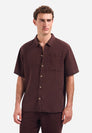 Shirt Short Sleeve With Linen, Garment Dyed