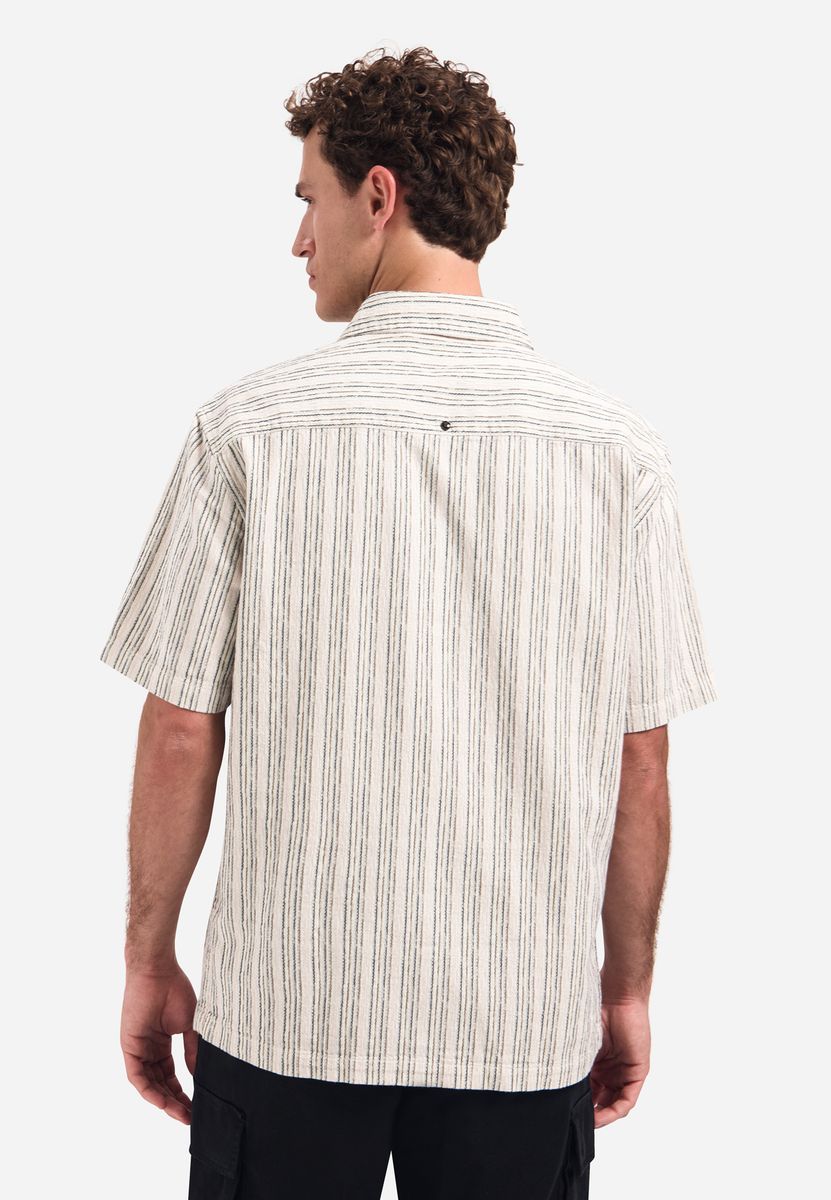 Shirt Short Sleeve Fancy Striped