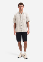 Shirt Short Sleeve Fancy Striped