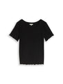 T-Shirt mit Rippstruktur