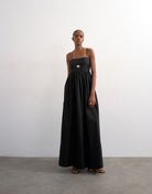 TSMIKA STRAPPY BACK MAXI DRESS WVN