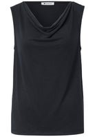 Silk-Look Top mit Wasserfall-Ausschnitt