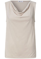 Silk-Look Top mit Wasserfall-Ausschnitt