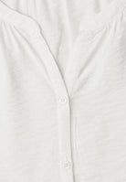 Kurzarm Bluse mit Split Neck und Knöpfen
