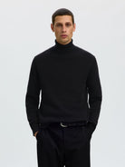 SLHDANE LS KNIT STRUCTURE ROLL NECK