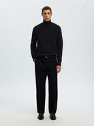 SLHDANE LS KNIT STRUCTURE ROLL NECK