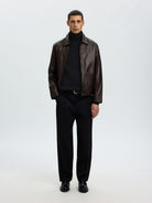 SLHDANE LS KNIT STRUCTURE ROLL NECK