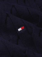 CLASSIC COTTON CABLE ZIP MOCK