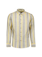 Shirt Yarn Dyed Stripes With Linen