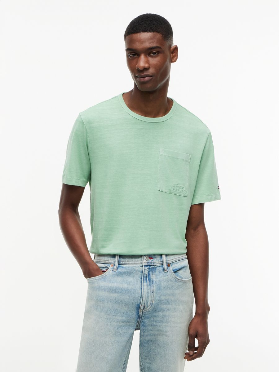 GARMENT DYE POCKET REGULAR TEE