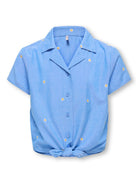 KOGMALOU SS EMB KNOT SHIRT WVN