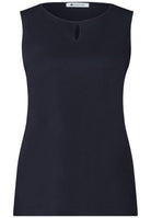 Top mit Rundhals und Cut-Out-Detail