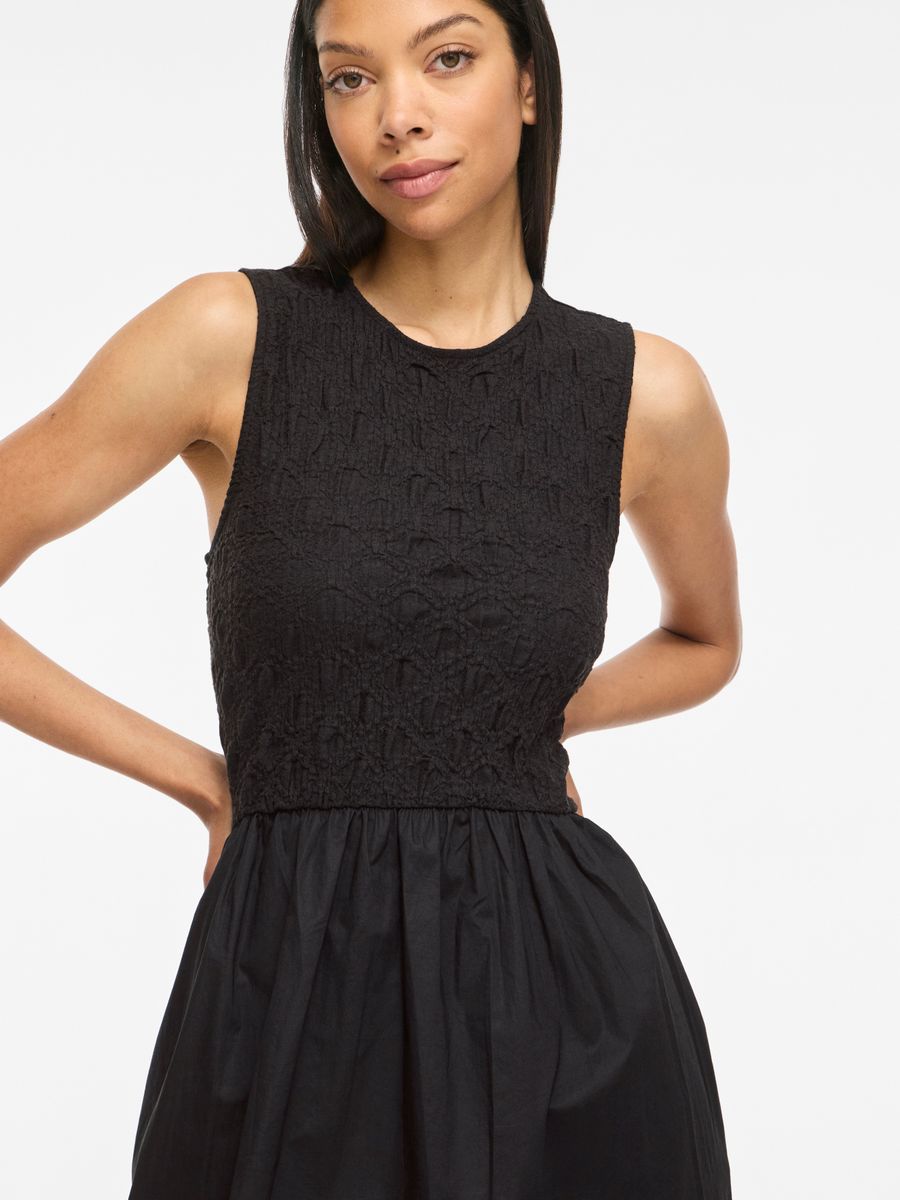 VICARLA O-NECK S/L MIDI DRESS