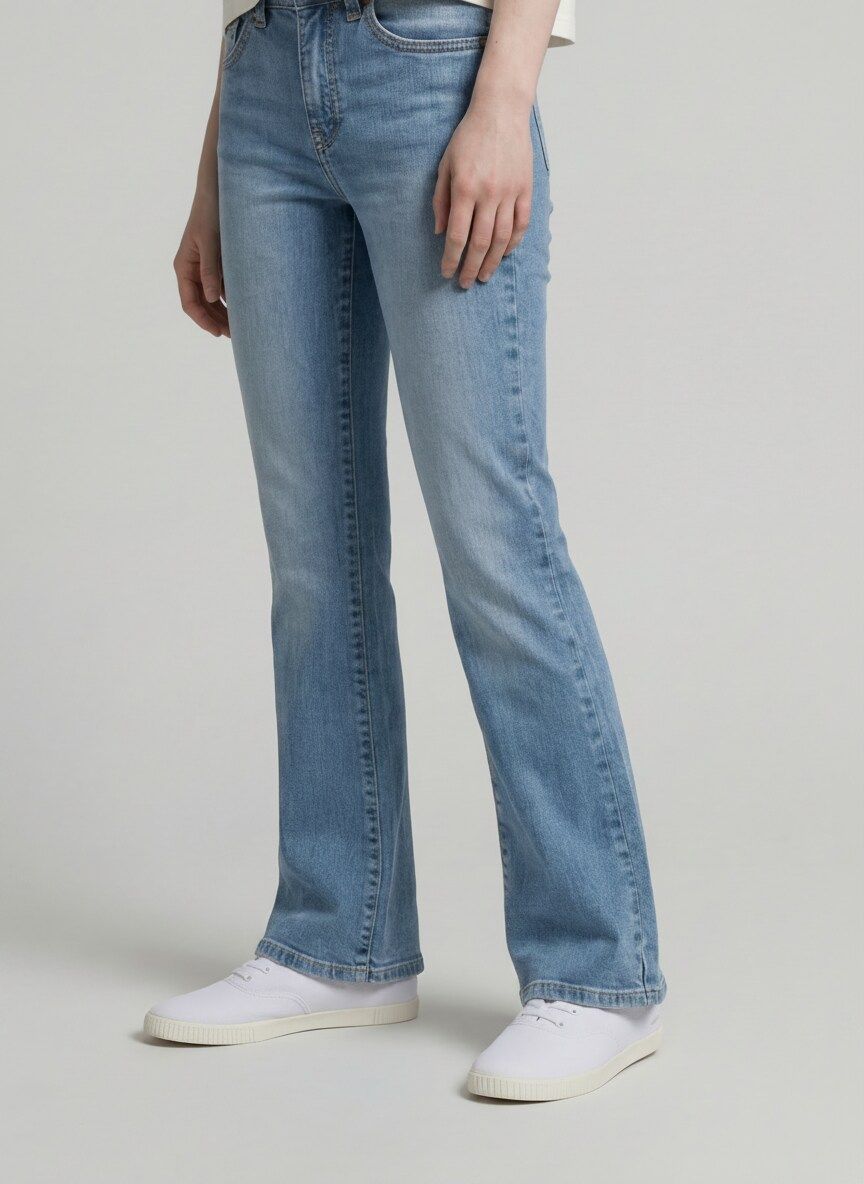 flared denim