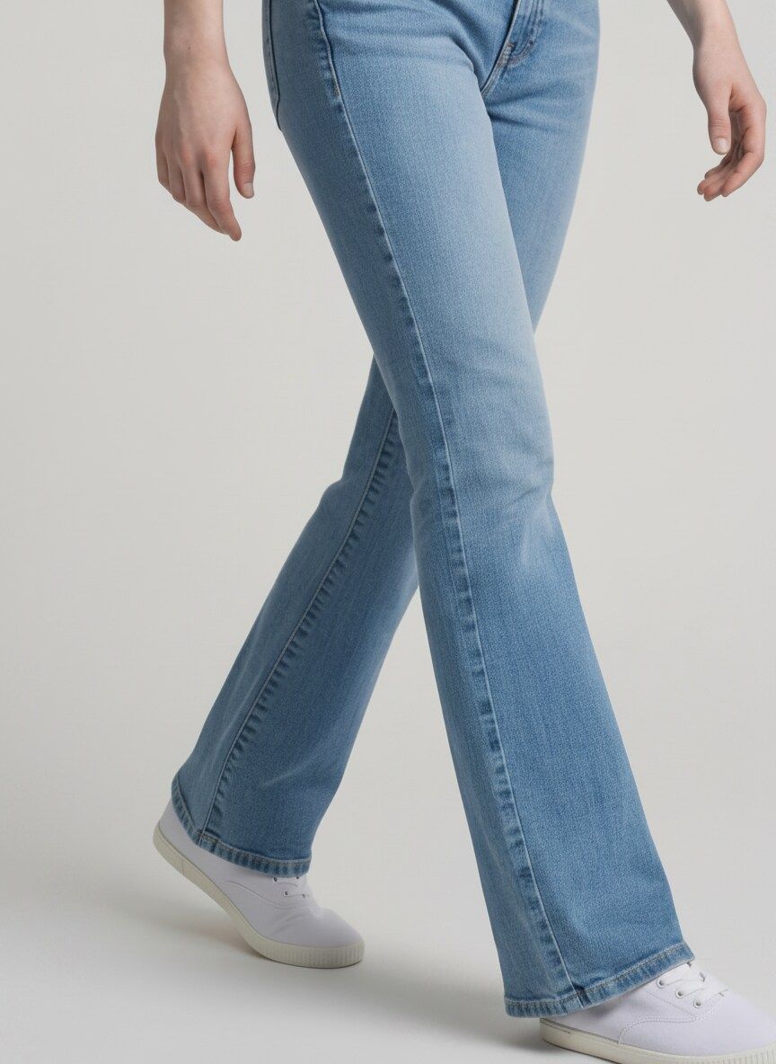 flared denim