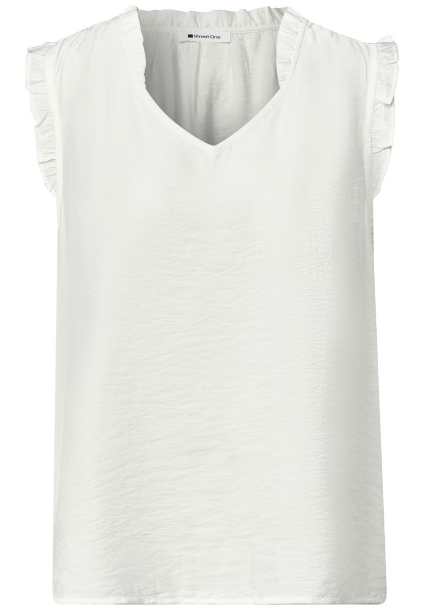 Blusentop mit V-Neck und Rüschen