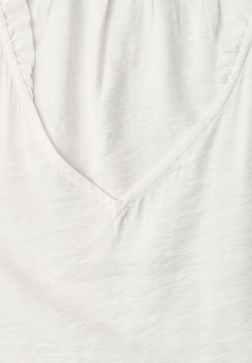 Blusentop mit V-Neck und Rüschen