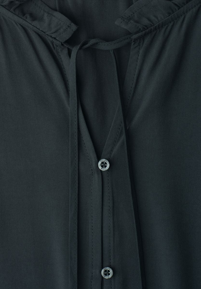 Blusentop mit Split Neck und Rüschen