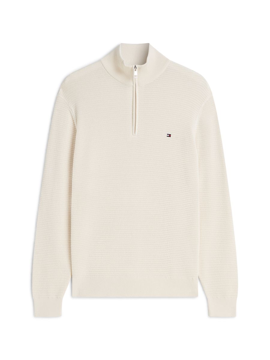SEASONAL STRUCTURE ZIP MOCK