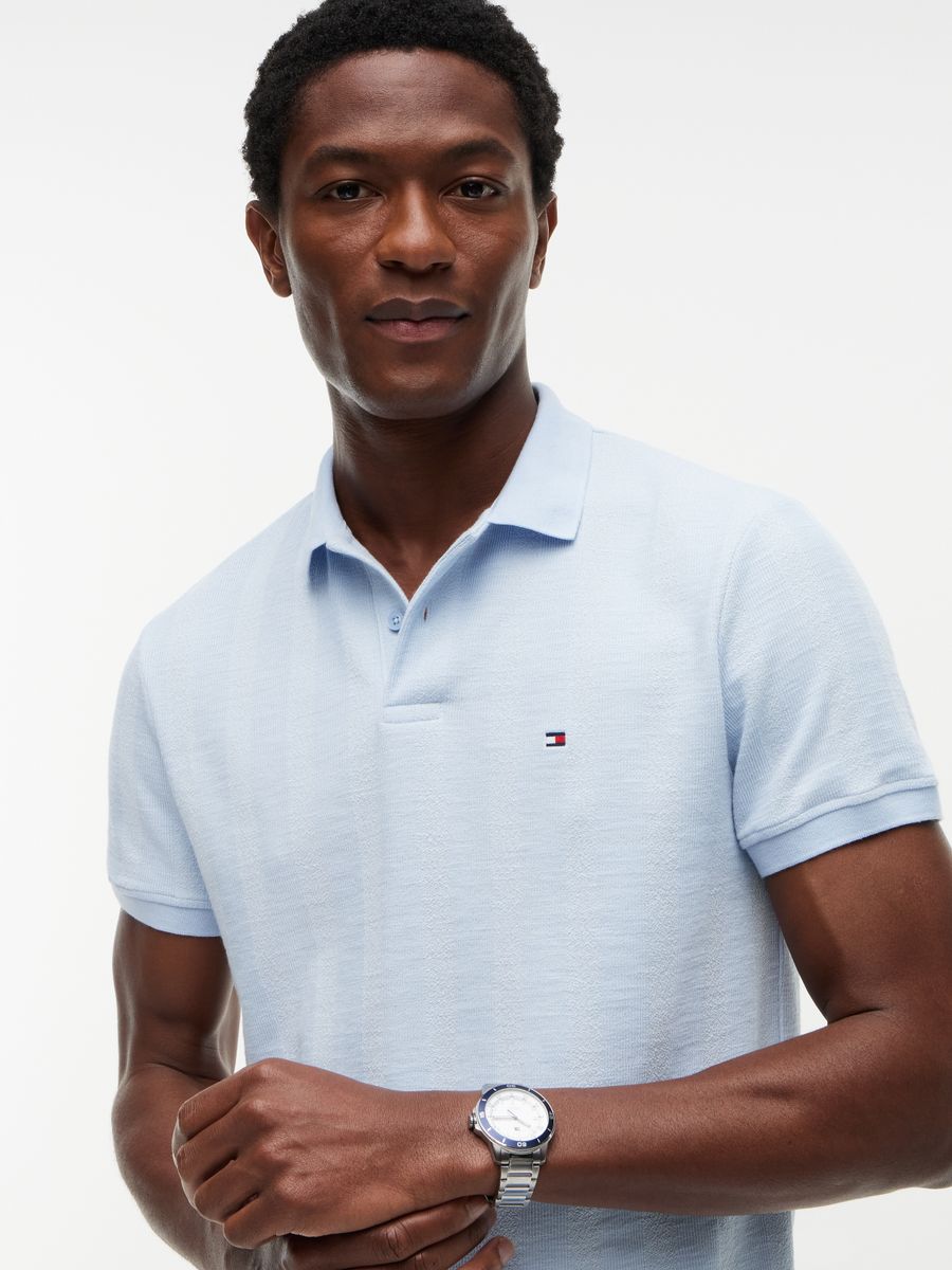 VERTICAL TONAL STRIPE REG POLO