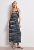 Midi-Kleid mit Zick-Zack-Muster