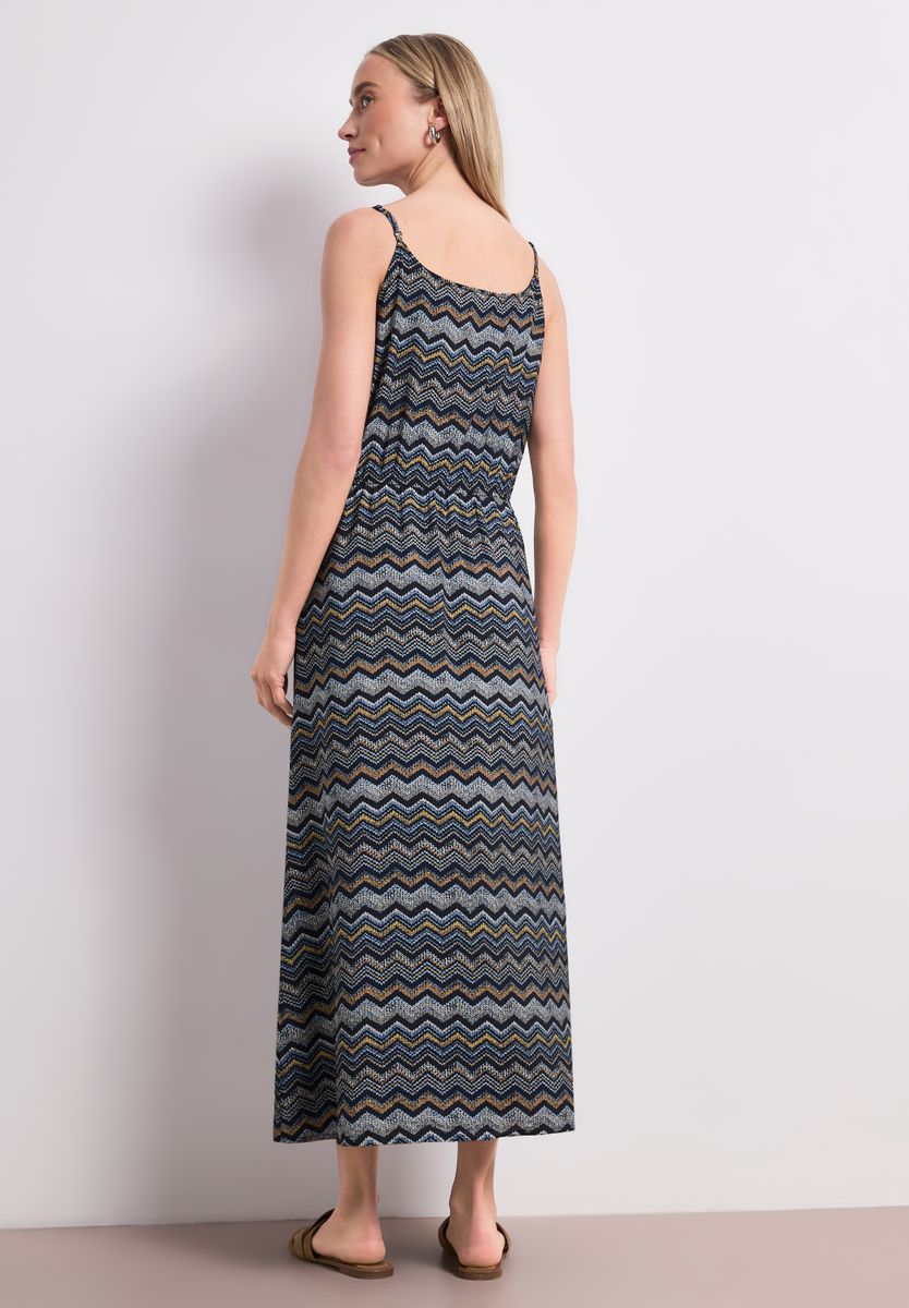 Midi-Kleid mit Zick-Zack-Muster
