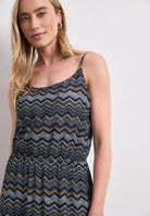 Midi-Kleid mit Zick-Zack-Muster