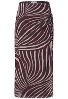 Midi-Rock aus Mesh mit Print