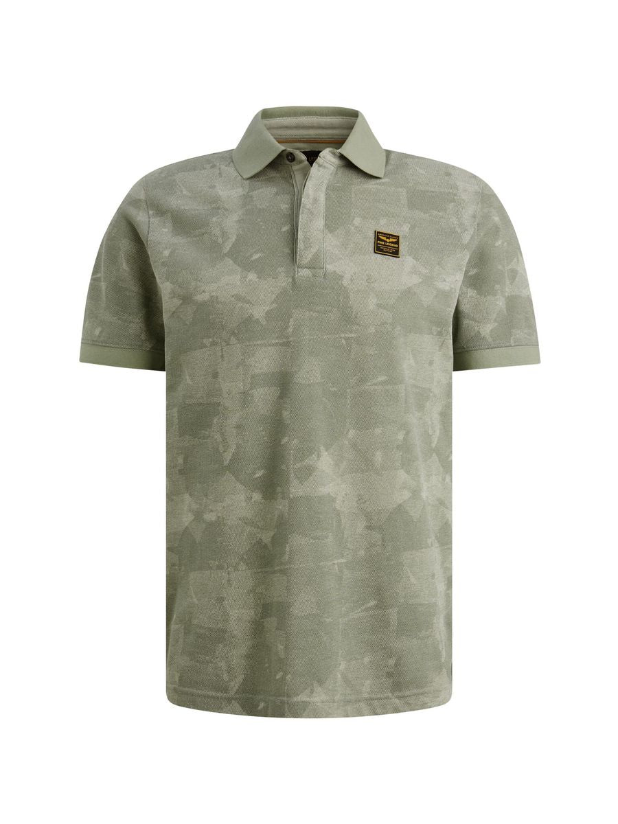 printed two tone pique