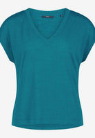 Basic-T-Shirt  mit V-Ausschnitt
