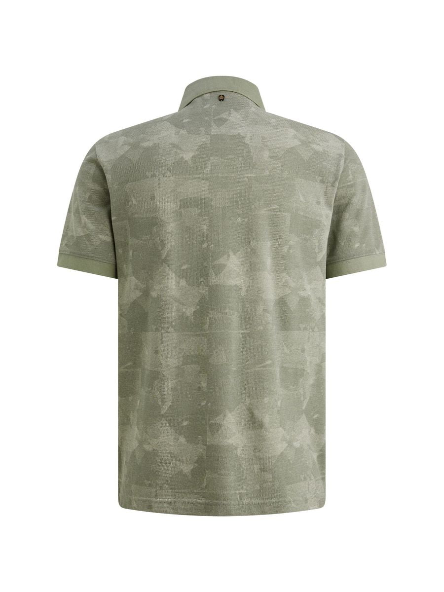 printed two tone pique