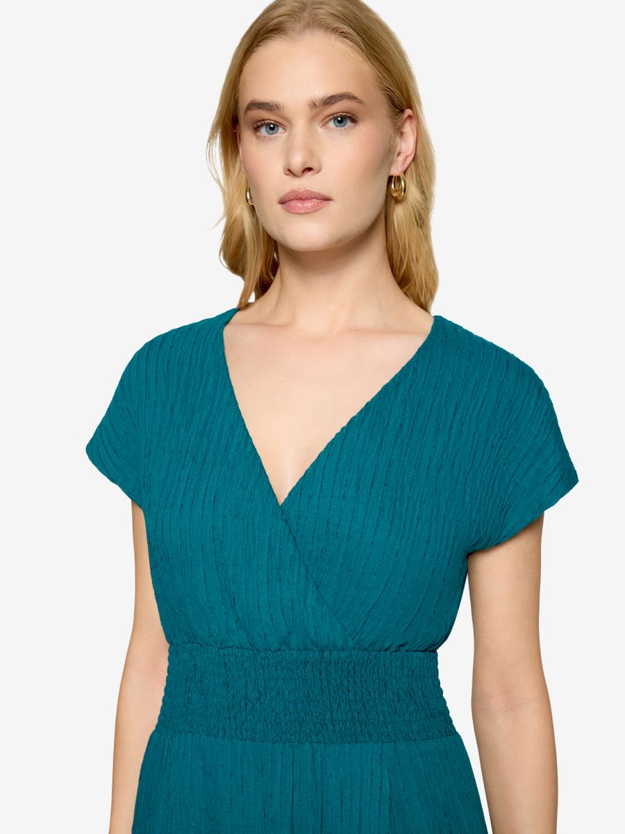 Maxikleid mit geraffter Taille