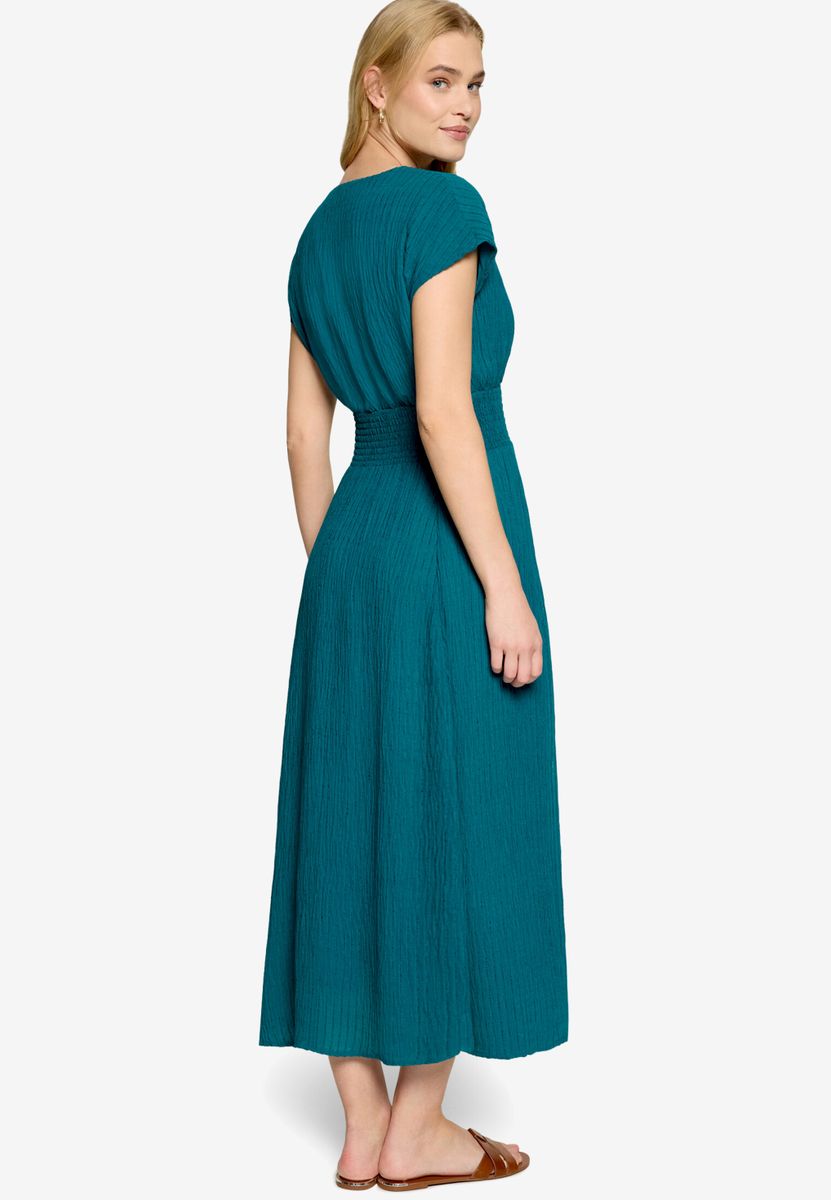 Maxikleid mit geraffter Taille