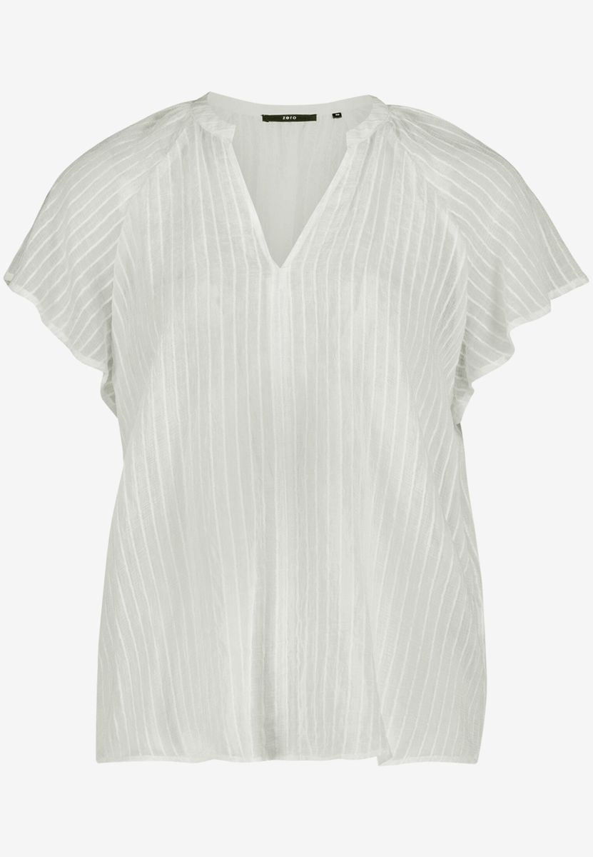 Bluse transparent mit V-Ausschnitt